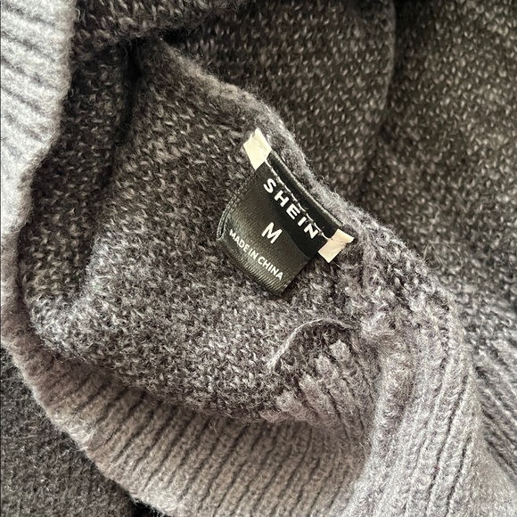 Gray and Black Patterned Unisex Sweater - Picture 2 of 3